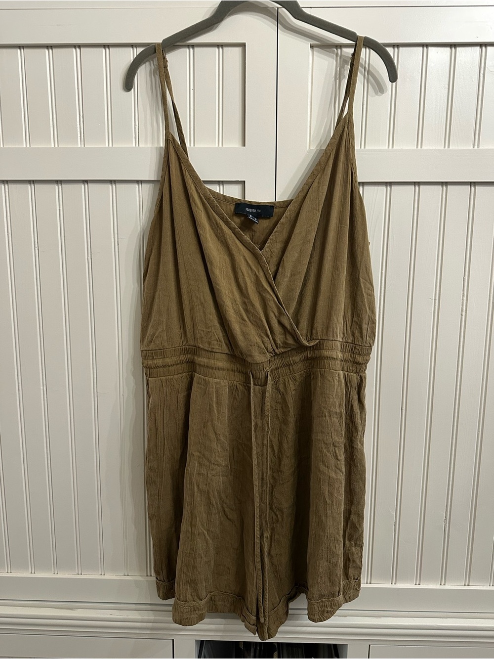 Forever 21 Olive Brown Sleeveless Romper